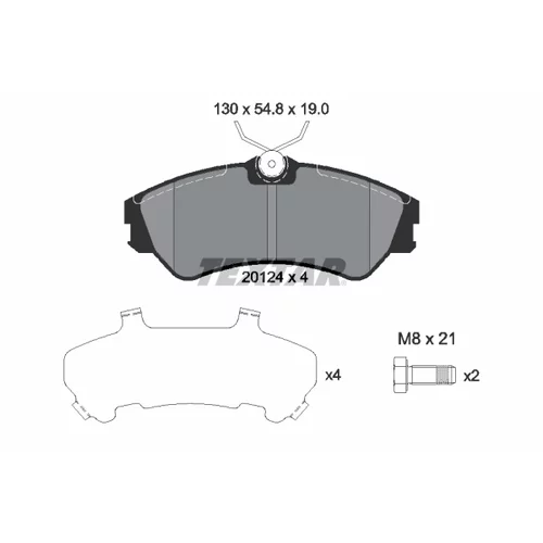 Sada brzdových platničiek kotúčovej brzdy TEXTAR 2012401