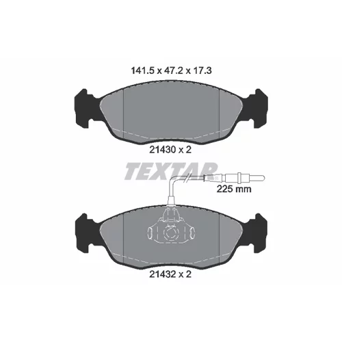 Sada brzdových platničiek kotúčovej brzdy TEXTAR 2143001