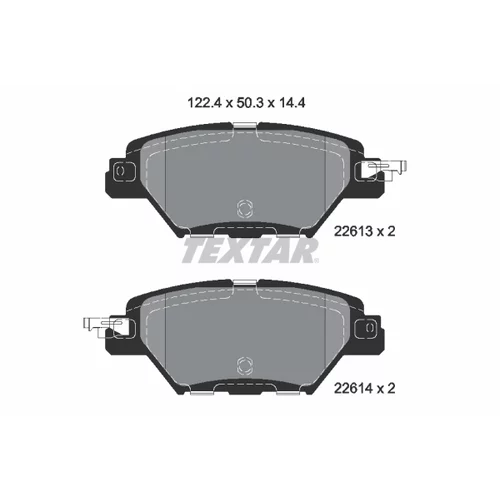 Sada brzdových platničiek kotúčovej brzdy TEXTAR 2261301