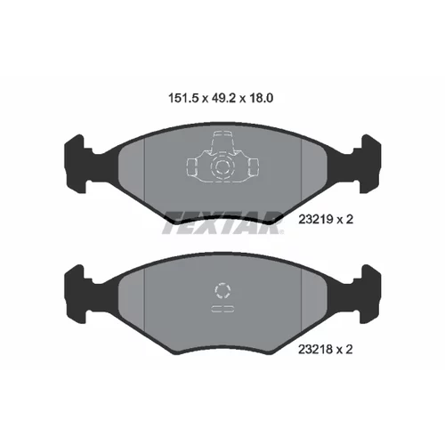 Sada brzdových platničiek kotúčovej brzdy TEXTAR 2321901