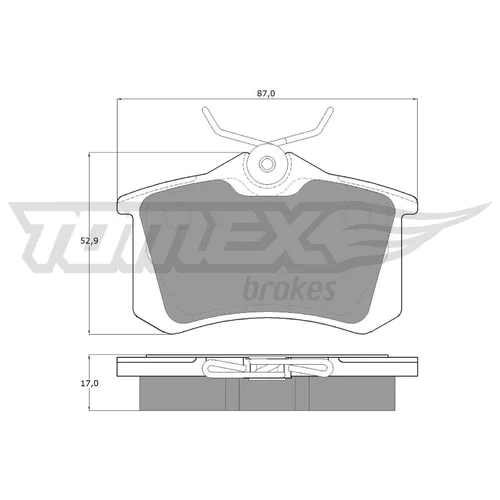 Sada brzdových platničiek kotúčovej brzdy TOMEX Brakes TX 10-781