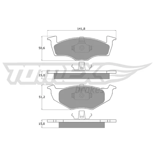 Sada brzdových platničiek kotúčovej brzdy TOMEX Brakes TX 10-851