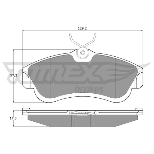 Sada brzdových platničiek kotúčovej brzdy TOMEX Brakes TX 10-95