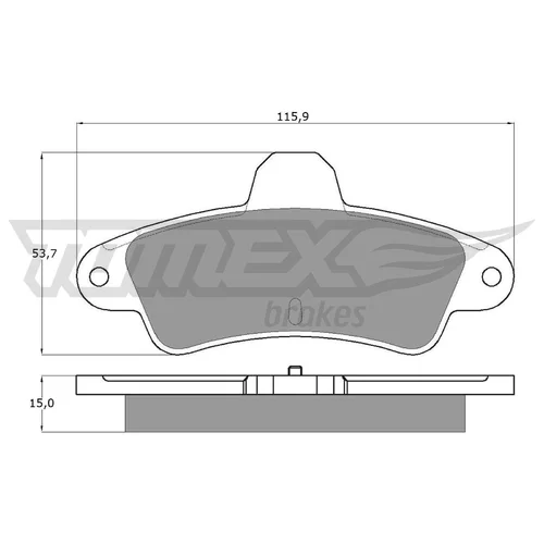 Sada brzdových platničiek kotúčovej brzdy TOMEX Brakes TX 11-20