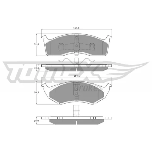 Sada brzdových platničiek kotúčovej brzdy TOMEX Brakes TX 11-81