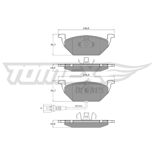 Sada brzdových platničiek kotúčovej brzdy TOMEX Brakes TX 12-11