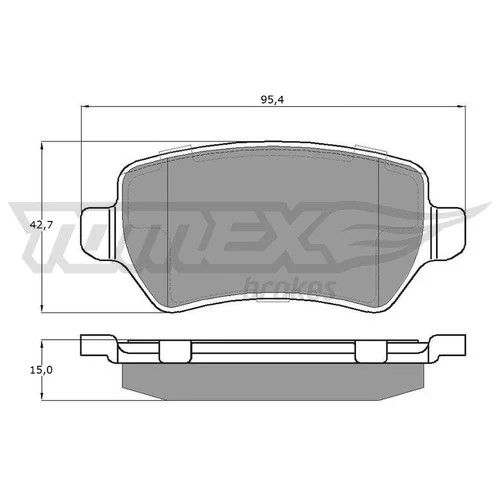 Sada brzdových platničiek kotúčovej brzdy TOMEX Brakes TX 12-971