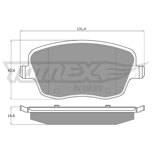 Sada brzdových platničiek kotúčovej brzdy TOMEX Brakes TX 13-59