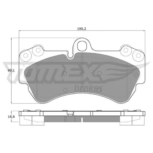 Sada brzdových platničiek kotúčovej brzdy TOMEX Brakes TX 15-16