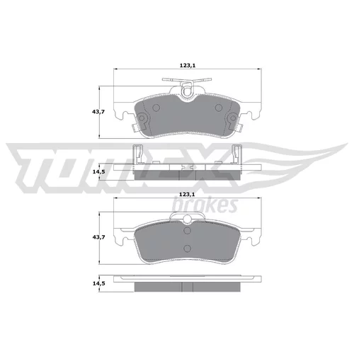 Sada brzdových platničiek kotúčovej brzdy TOMEX Brakes TX 15-79