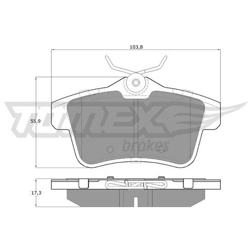 Sada brzdových platničiek kotúčovej brzdy TOMEX Brakes TX 16-60