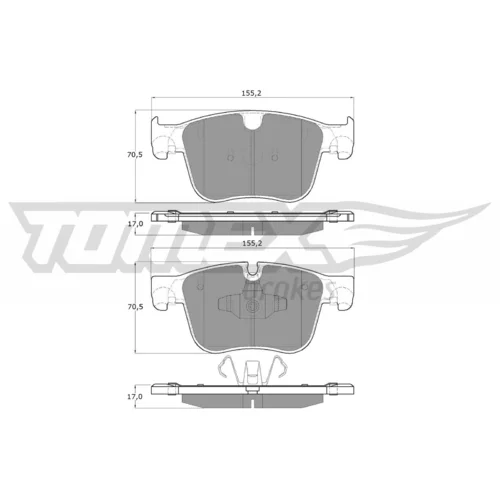 Sada brzdových platničiek kotúčovej brzdy TOMEX Brakes TX 17-291