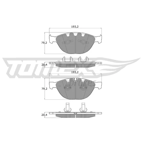 Sada brzdových platničiek kotúčovej brzdy TOMEX Brakes TX 17-37