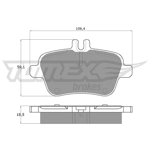 Sada brzdových platničiek kotúčovej brzdy TOMEX Brakes TX 18-08