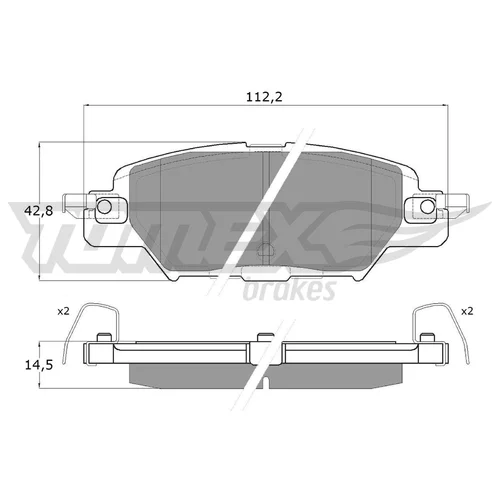 Sada brzdových platničiek kotúčovej brzdy TOMEX Brakes TX 18-31