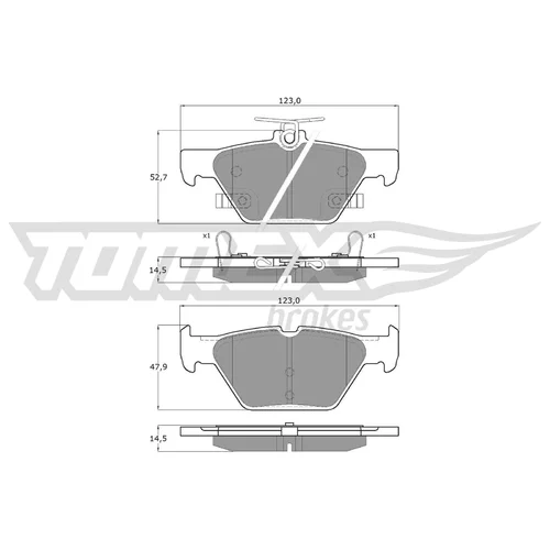 Sada brzdových platničiek kotúčovej brzdy TOMEX Brakes TX 18-71