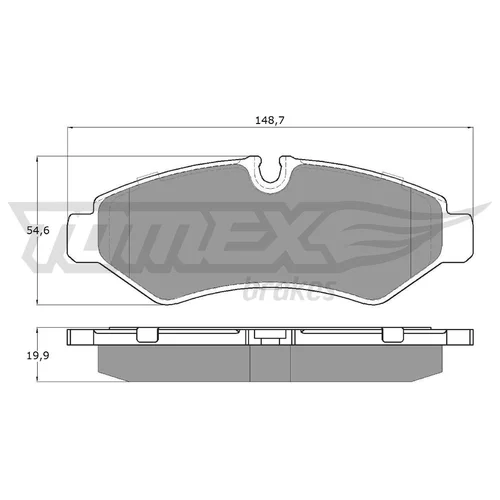 Sada brzdových platničiek kotúčovej brzdy TOMEX Brakes TX 19-51