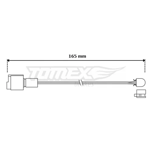 Výstražný kontakt opotrebenia brzdového obloženia TX 30-95 (TOMEX Brakes)