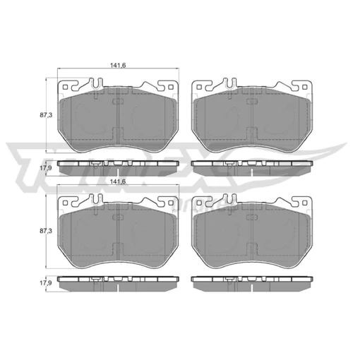 Sada brzdových platničiek kotúčovej brzdy TX 60-21 (TOMEX Brakes)