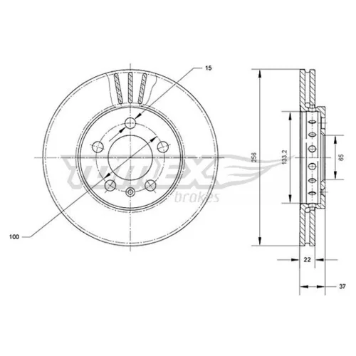 Brzdový kotúč TOMEX Brakes TX 70-03