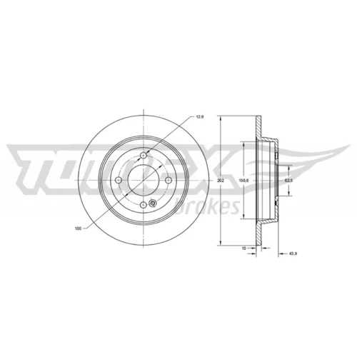 Brzdový kotúč TOMEX Brakes TX 73-35