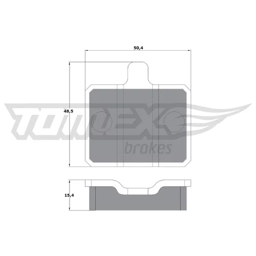 Sada brzdových platničiek kotúčovej brzdy TOMEX Brakes TX 10-25