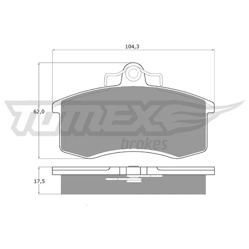 Sada brzdových platničiek kotúčovej brzdy TOMEX Brakes TX 10-36