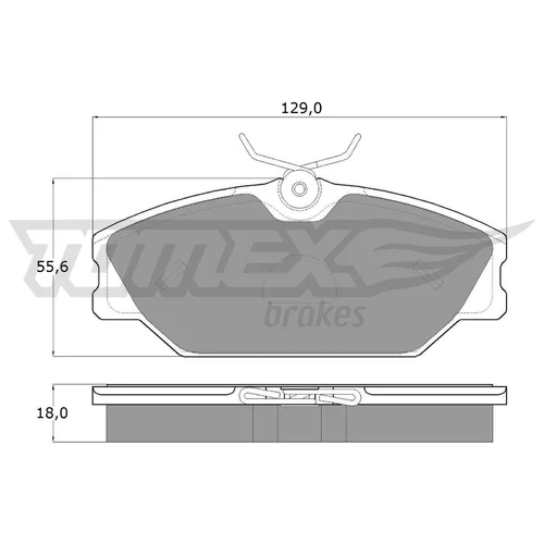 Sada brzdových platničiek kotúčovej brzdy TOMEX Brakes TX 10-761