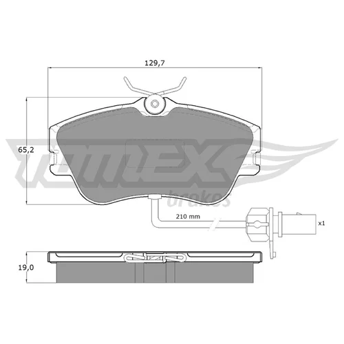 Sada brzdových platničiek kotúčovej brzdy TOMEX Brakes TX 11-821