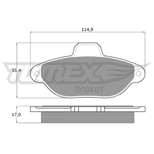 Sada brzdových platničiek kotúčovej brzdy TOMEX Brakes TX 12-41