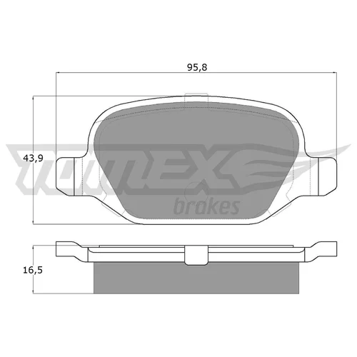 Sada brzdových platničiek kotúčovej brzdy TOMEX Brakes TX 12-70