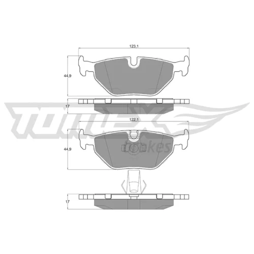 Sada brzdových platničiek kotúčovej brzdy TOMEX Brakes TX 13-21