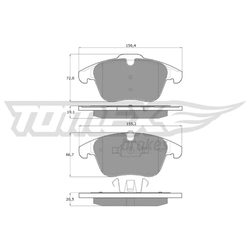 Sada brzdových platničiek kotúčovej brzdy TOMEX Brakes TX 14-47
