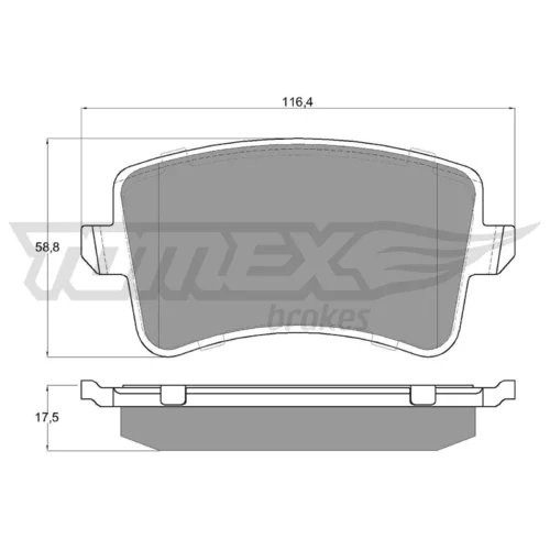 Sada brzdových platničiek kotúčovej brzdy TOMEX Brakes TX 15-81