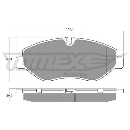 Sada brzdových platničiek kotúčovej brzdy TOMEX Brakes TX 15-86