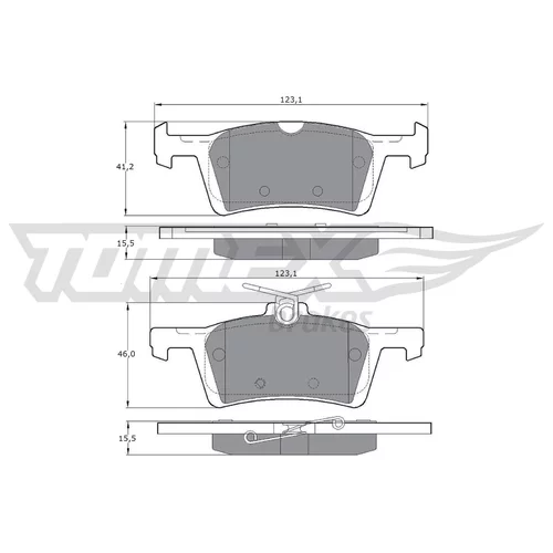 Sada brzdových platničiek kotúčovej brzdy TOMEX Brakes TX 17-02