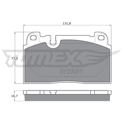 Sada brzdových platničiek kotúčovej brzdy TOMEX Brakes TX 17-06