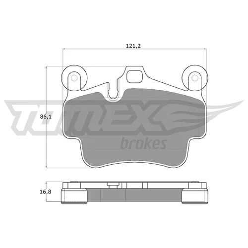 Sada brzdových platničiek kotúčovej brzdy TOMEX Brakes TX 18-00