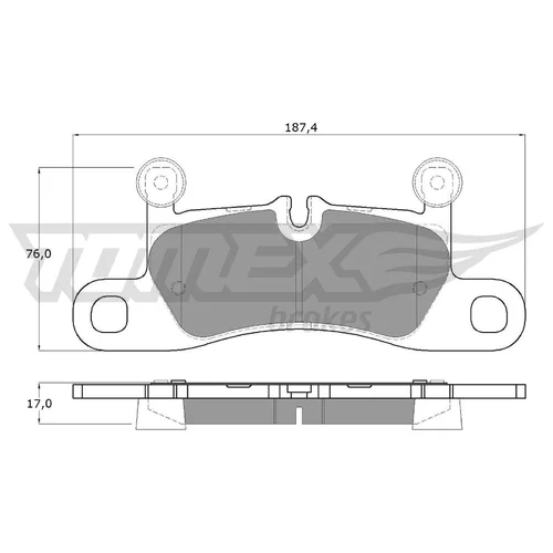 Sada brzdových platničiek kotúčovej brzdy TOMEX Brakes TX 19-26