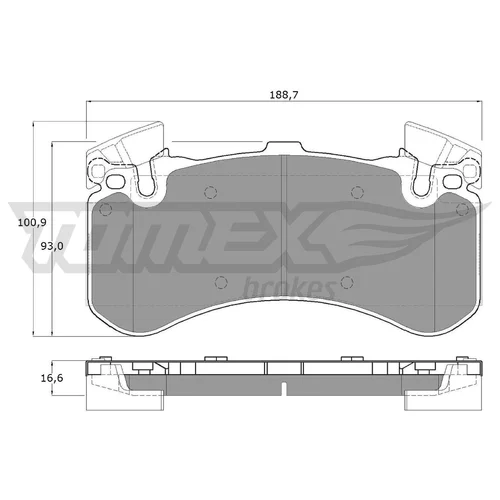 Sada brzdových platničiek kotúčovej brzdy TOMEX Brakes TX 19-44