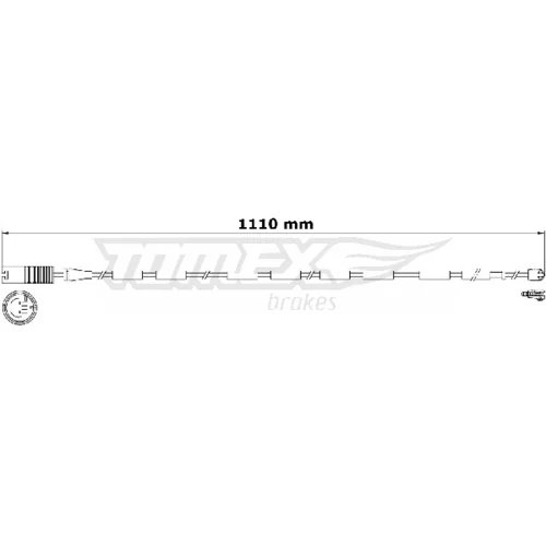 Výstražný kontakt opotrebenia brzdového obloženia TOMEX Brakes TX 31-16