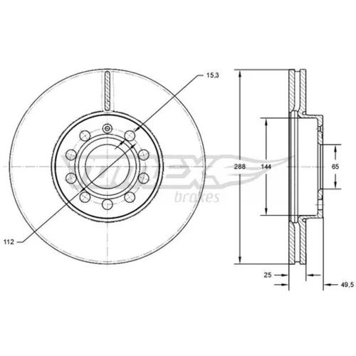 Brzdový kotúč TOMEX Brakes TX 71-31