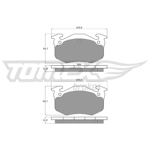 Sada brzdových platničiek kotúčovej brzdy TOMEX Brakes TX 10-502