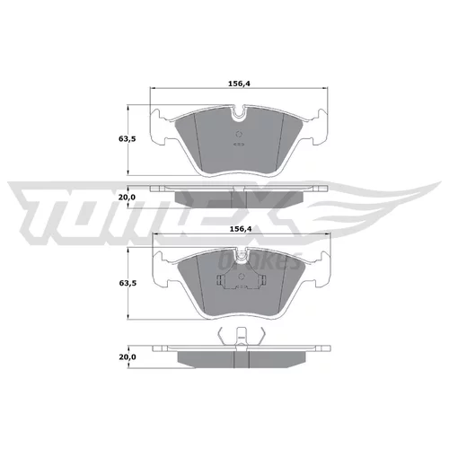 Sada brzdových platničiek kotúčovej brzdy TOMEX Brakes TX 10-69