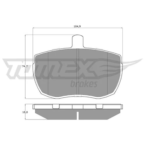 Sada brzdových platničiek kotúčovej brzdy TOMEX Brakes TX 11-21