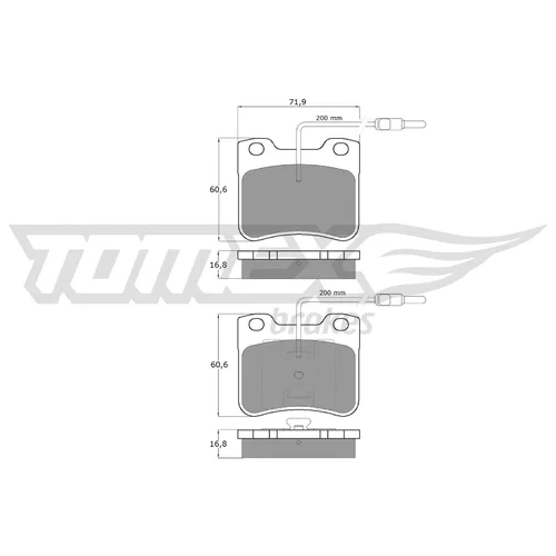 Sada brzdových platničiek kotúčovej brzdy TOMEX Brakes TX 11-97