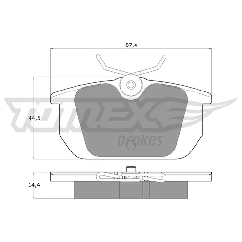 Sada brzdových platničiek kotúčovej brzdy TOMEX Brakes TX 12-01