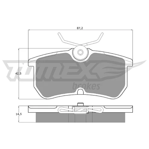 Sada brzdových platničiek kotúčovej brzdy TOMEX Brakes TX 12-18