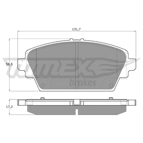 Sada brzdových platničiek kotúčovej brzdy TOMEX Brakes TX 12-94