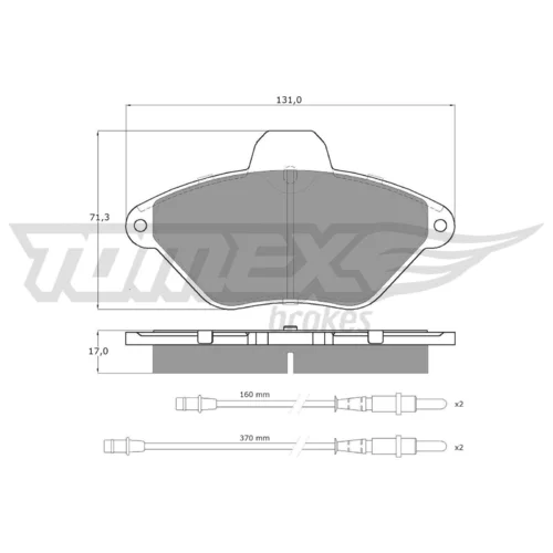 Sada brzdových platničiek kotúčovej brzdy TOMEX Brakes TX 13-36